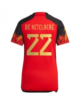 Belgien Charles De Ketelaere #22 Heimtrikot für Frauen WM 2022 Kurzarm